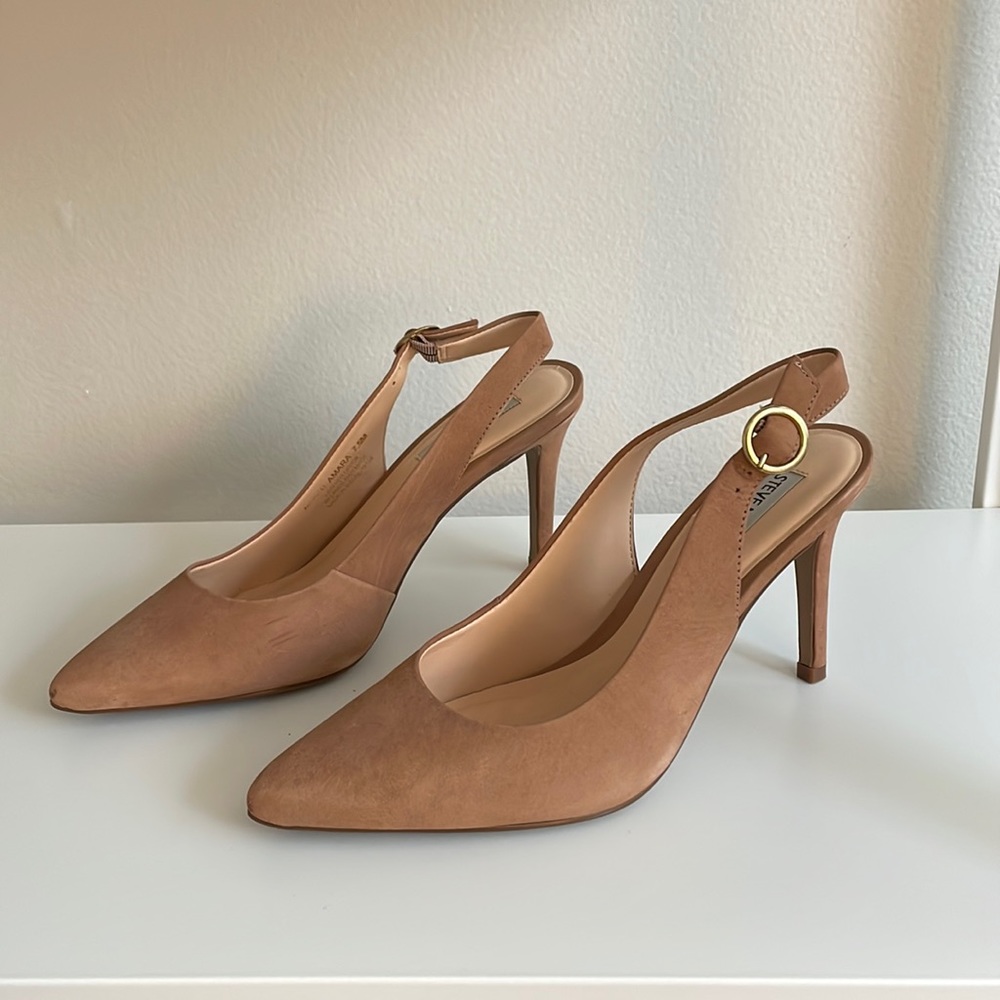 Steve Madden Amara heels in Blush Nubuck